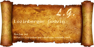 Lozinberger Godvin névjegykártya